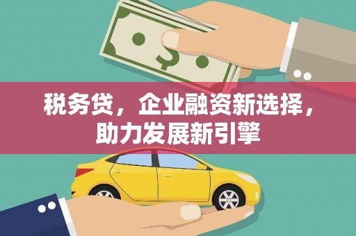 关山税务贷，企业融资新选择，助力发展新引擎