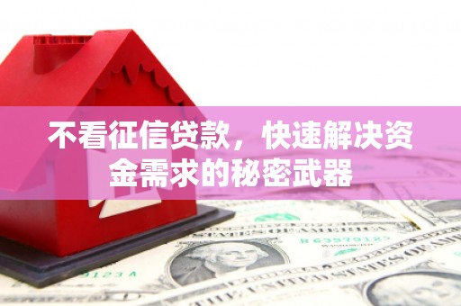 关山不看征信贷款，快速解决资金需求的秘密武器