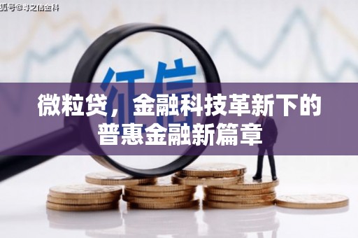 关山微粒贷，金融科技革新下的普惠金融新篇章