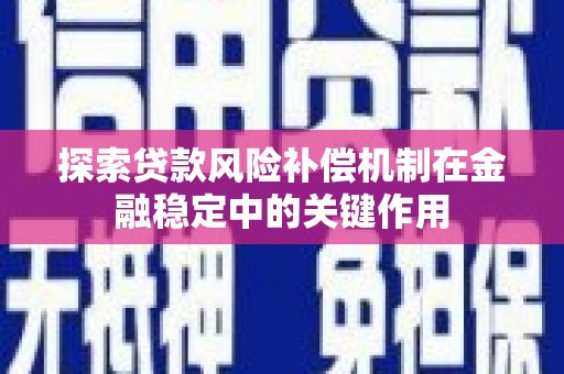 关山探索贷款风险补偿机制在金融稳定中的关键作用